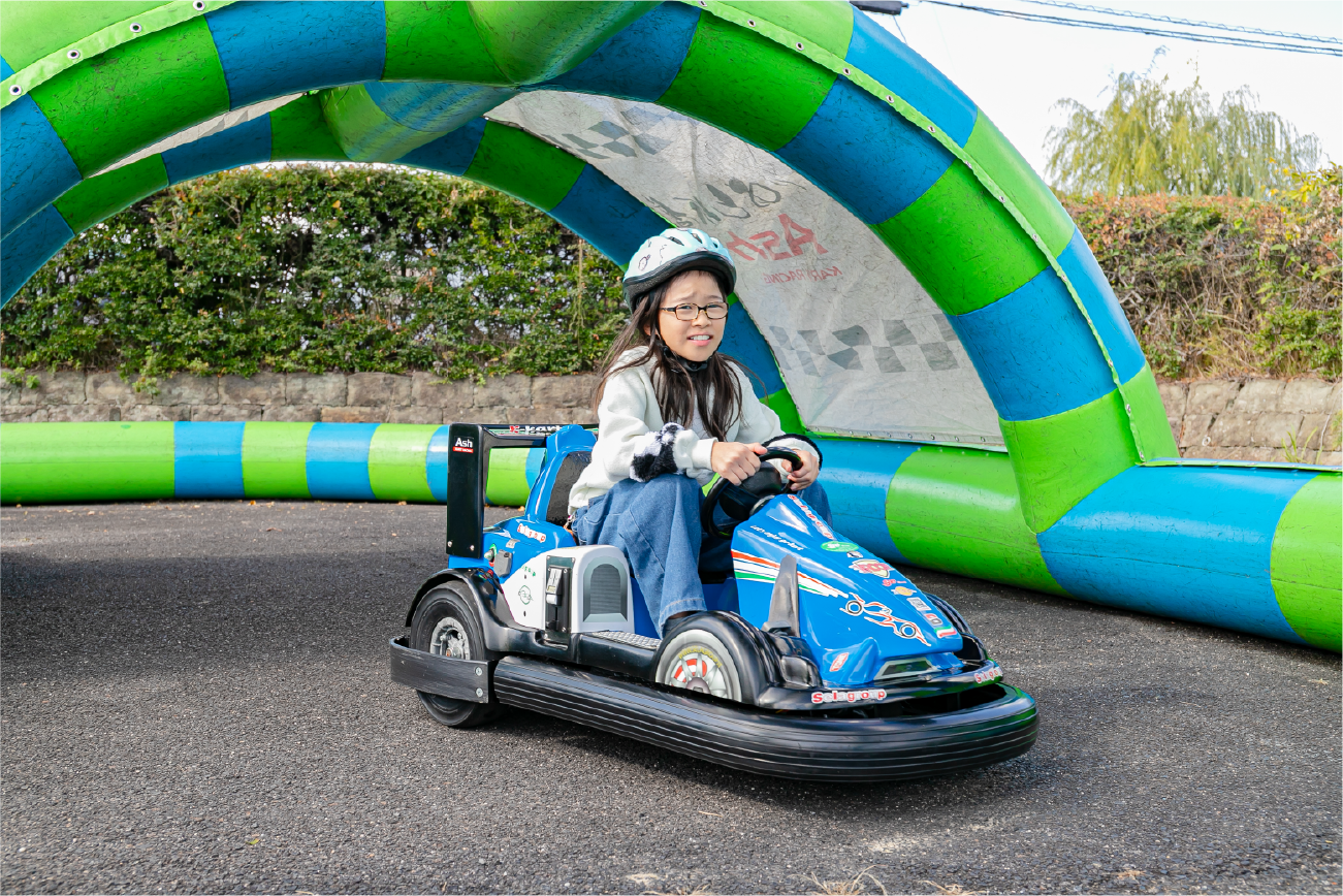 バルーンカート体験の様子