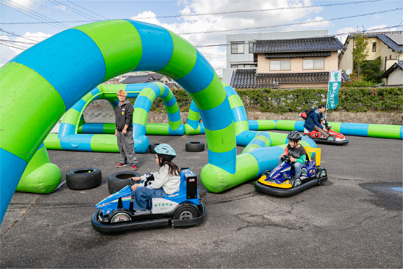 バルーンカート体験の様子
