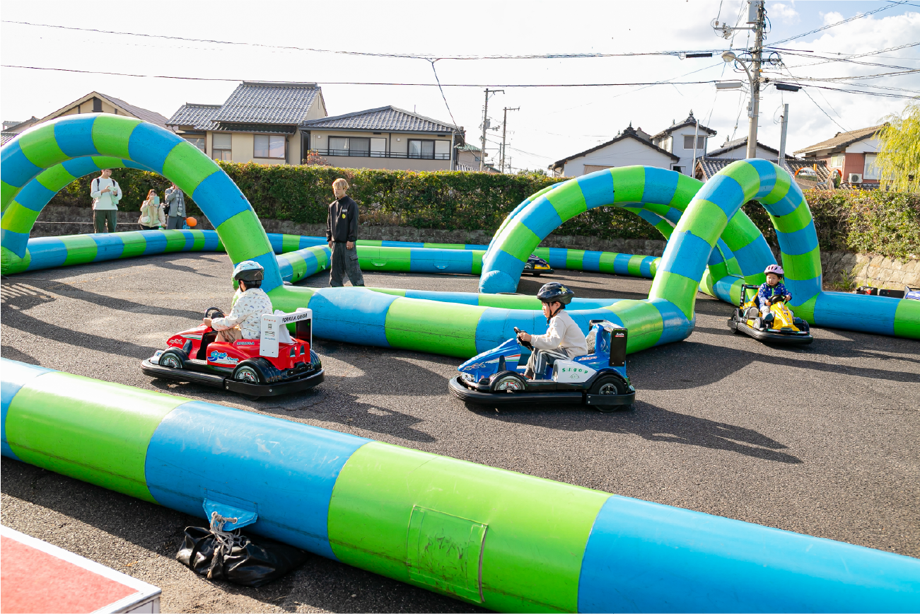 バルーンカート体験の様子